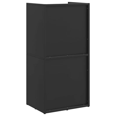 Polttopuuteline musta 40x30x80 cm kylmävalssattu teräs