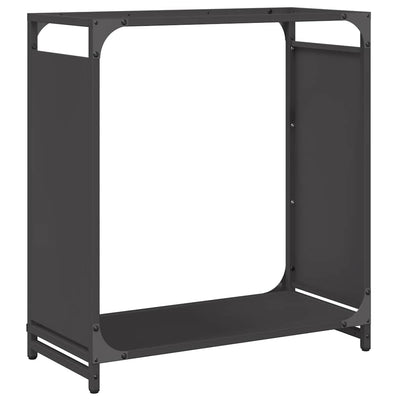 Polttopuuteline musta 60x28x65 cm kylmävalssattu teräs