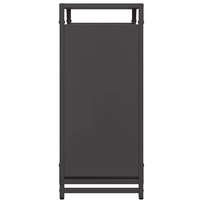 Polttopuuteline musta 60x28x65 cm kylmävalssattu teräs