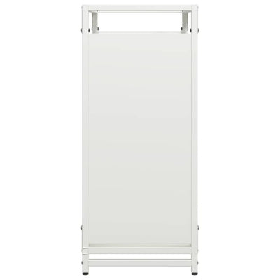Polttopuuteline valkoinen 60x28x65 cm kylmävalssattu teräs