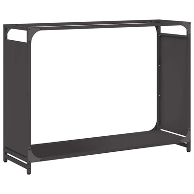 Polttopuuteline musta 90x28x65 cm kylmävalssattu teräs