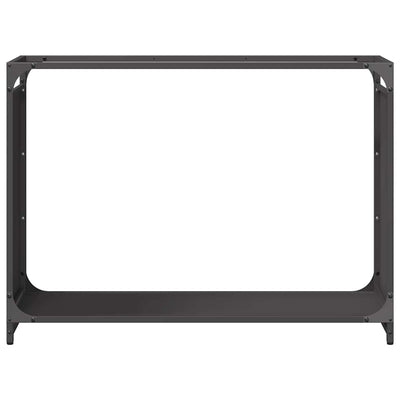 Polttopuuteline musta 90x28x65 cm kylmävalssattu teräs