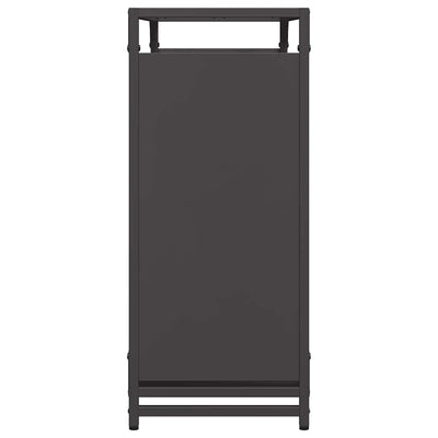 Polttopuuteline musta 90x28x65 cm kylmävalssattu teräs