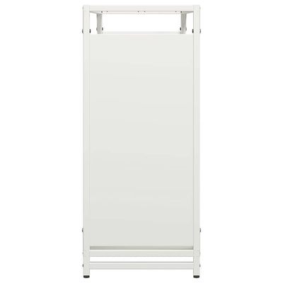Polttopuuteline valkoinen 90x28x65 cm kylmävalssattu teräs