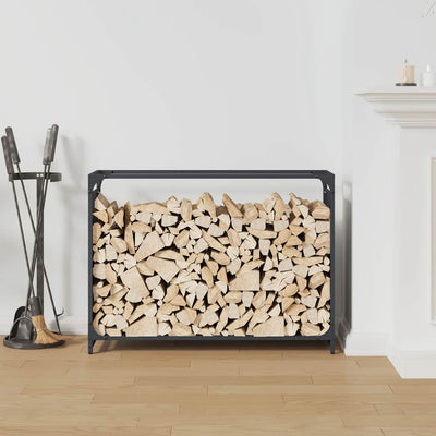 Polttopuuteline antrasiitti 90x28x65 cm kylmävalssattu teräs