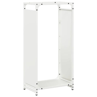 Polttopuuteline valkoinen 44x28x90 cm kylmävalssattu teräs