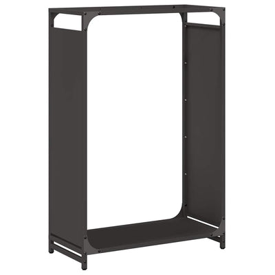 Polttopuuteline Musta 60x28x90 cm Kylmävalssattua terästä