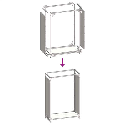 Polttopuuteline Musta 60x28x90 cm Kylmävalssattua terästä