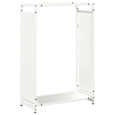 Polttopuuteline Valkoinen 60x28x90 cm Kylmävalssattua terästä