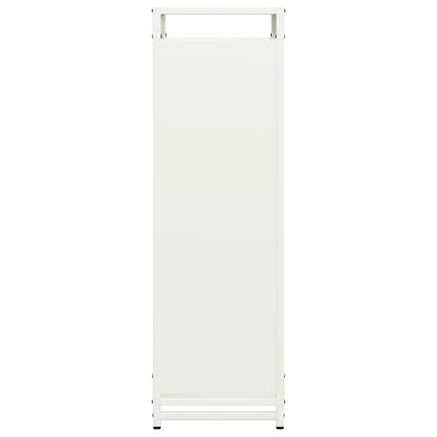 Polttopuuteline Valkoinen 60x28x90 cm Kylmävalssattua terästä