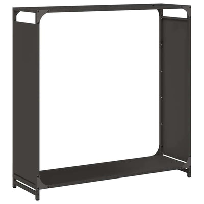 Polttopuuteline Musta 90x28x90 cm Kylmävalssattua terästä