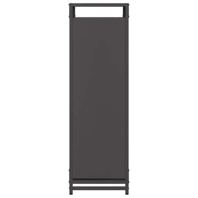 Polttopuuteline Musta 90x28x90 cm Kylmävalssattua terästä
