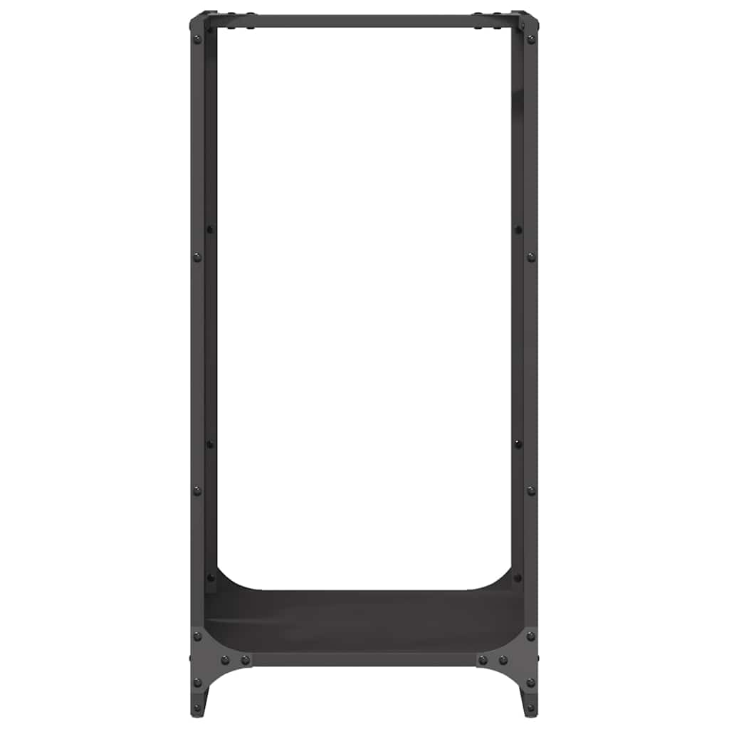 Polttopuuteline musta 40x30x80 cm kylmävalssattu teräs
