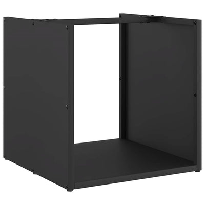 Polttopuuteline musta 40x40x40 cm kylmävalssattu teräs