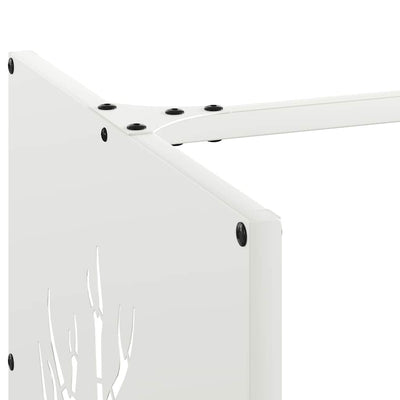 Valkoinen polttopuuteline Mckinley 40x40x40cm (kylmävalssattu teräs)