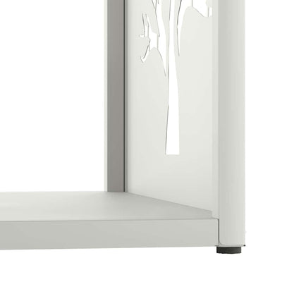 Valkoinen polttopuuteline Mckinley 40x40x40cm (kylmävalssattu teräs)