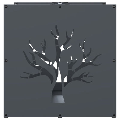 Antrasiitti polttopuuteline Benonica 40x40x40cm (kylmävalssattu teräs)