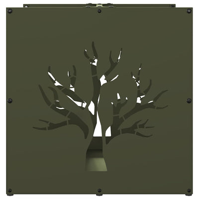 Polttopuuteline Flueras 40x40x40cm (kylmävalssattu teräs)