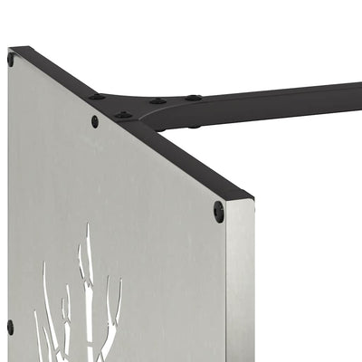 Ruostumaton teräs polttopuuteline Tomniuc 40x40x40cm