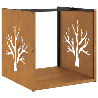 Polttopuuteline Demonte 40x40x40cm (säänkestävä teräs)