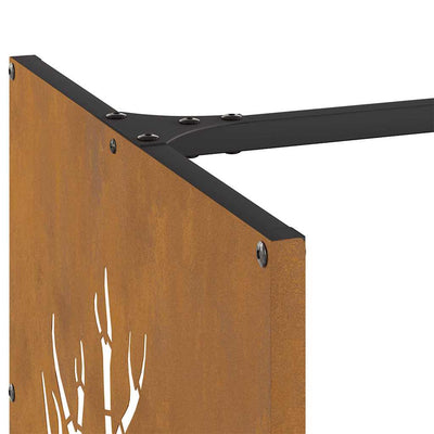 Polttopuuteline Demonte 40x40x40cm (säänkestävä teräs)