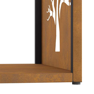 Polttopuuteline Demonte 40x40x40cm (säänkestävä teräs)