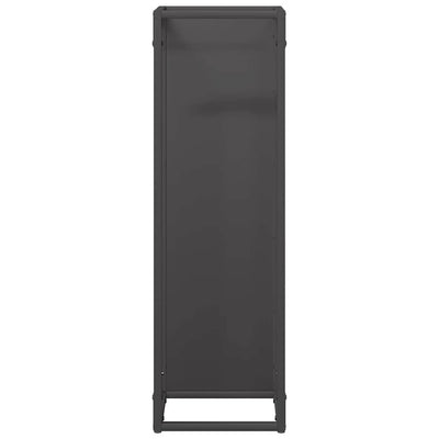 Polttopuuteline Musta 25x25x80 cm Kylmävalssattua terästä