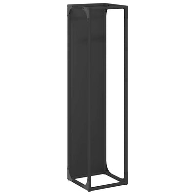 Polttopuuteline musta 25x25x100 cm kylmävalssattua terästä