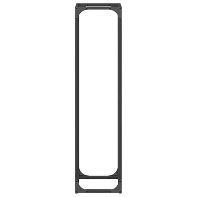 Polttopuuteline musta 25x25x100 cm kylmävalssattua terästä