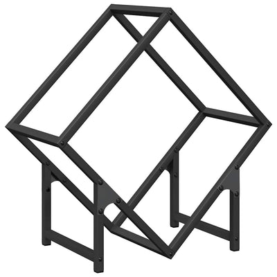 Polttopuuteline musta 50x25x50 cm kylmävalssattua terästä