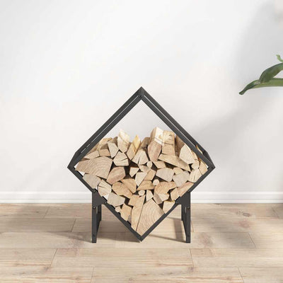 Polttopuuteline musta 50x25x50 cm kylmävalssattua terästä