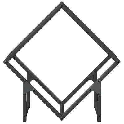 Polttopuuteline musta 50x25x50 cm kylmävalssattua terästä