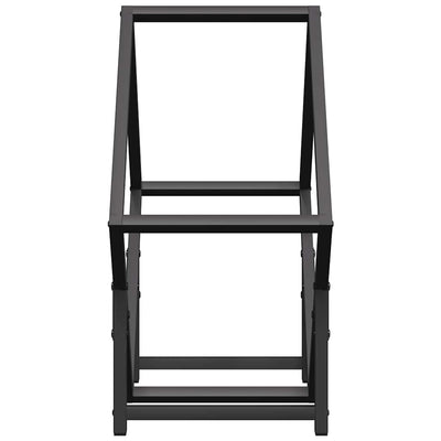 Polttopuuteline musta 50x25x50 cm kylmävalssattua terästä