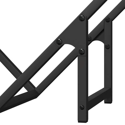 Polttopuuteline musta 50x25x50 cm kylmävalssattua terästä