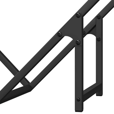Polttopuuteline Musta 60x25x60 cm Kylmävalssattua terästä