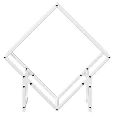 Polttopuuteline Valkoinen 60x25x60 cm Kylmävalssattua terästä