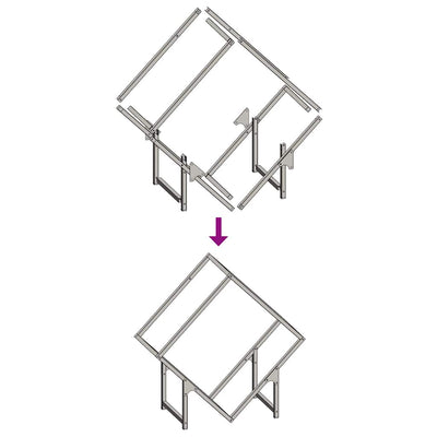 Polttopuut Antrasiitti 60x25x60 cm Kylmävalssattu teräs