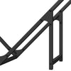 Polttopuuteline musta 80x25x80 cm kylmävalssattua terästä