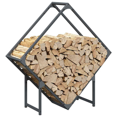 Polttopuut antrasiitti 80x25x80 cm Kylmävalssattu teräs