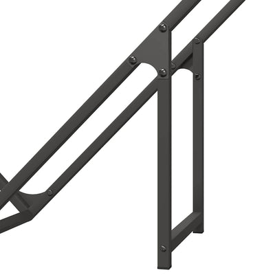 Polttopuuteline Musta 100x25x100 cm Kylmävalssattua terästä