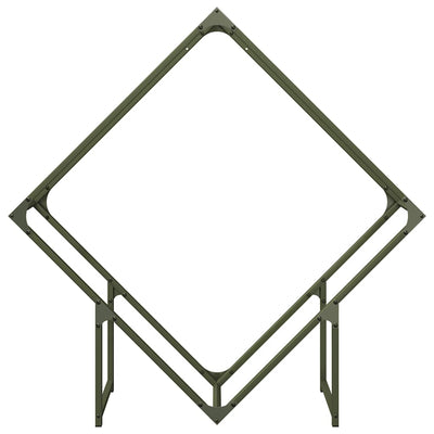Polttopuut oliivinvihreä 100x25x100 cm Kylmävalssattu teräs