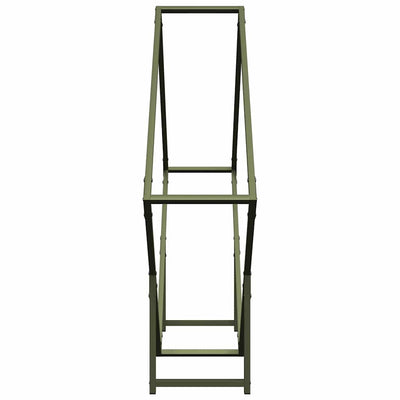 Polttopuut oliivinvihreä 100x25x100 cm Kylmävalssattu teräs