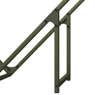 Polttopuut oliivinvihreä 100x25x100 cm Kylmävalssattu teräs