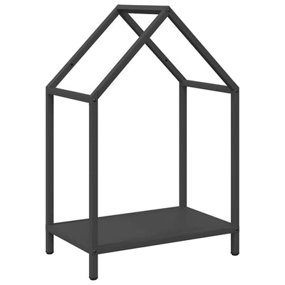 Polttopuuteline musta 40x25x60 cm kylmävalssattua terästä