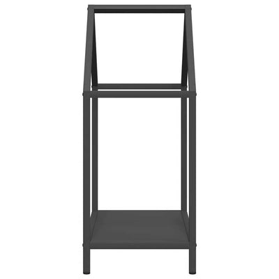 Polttopuuteline musta 40x25x60 cm kylmävalssattua terästä
