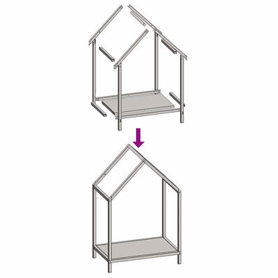 Polttopuuteline musta 40x25x60 cm kylmävalssattua terästä