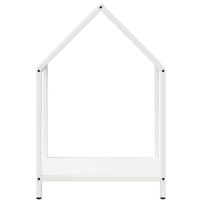 Polttopuuteline valkoinen 40x25x60 cm kylmävalssattua terästä