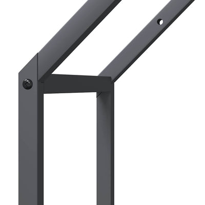 Polttopuut antrasiitti 40x25x60 cm Kylmävalssattu teräs