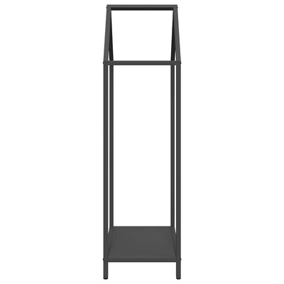 Polttopuuteline musta 40x25x90 cm kylmävalssattua terästä