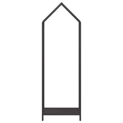 Polttopuuteline Musta 40x25x120 cm Kylmävalssattua terästä